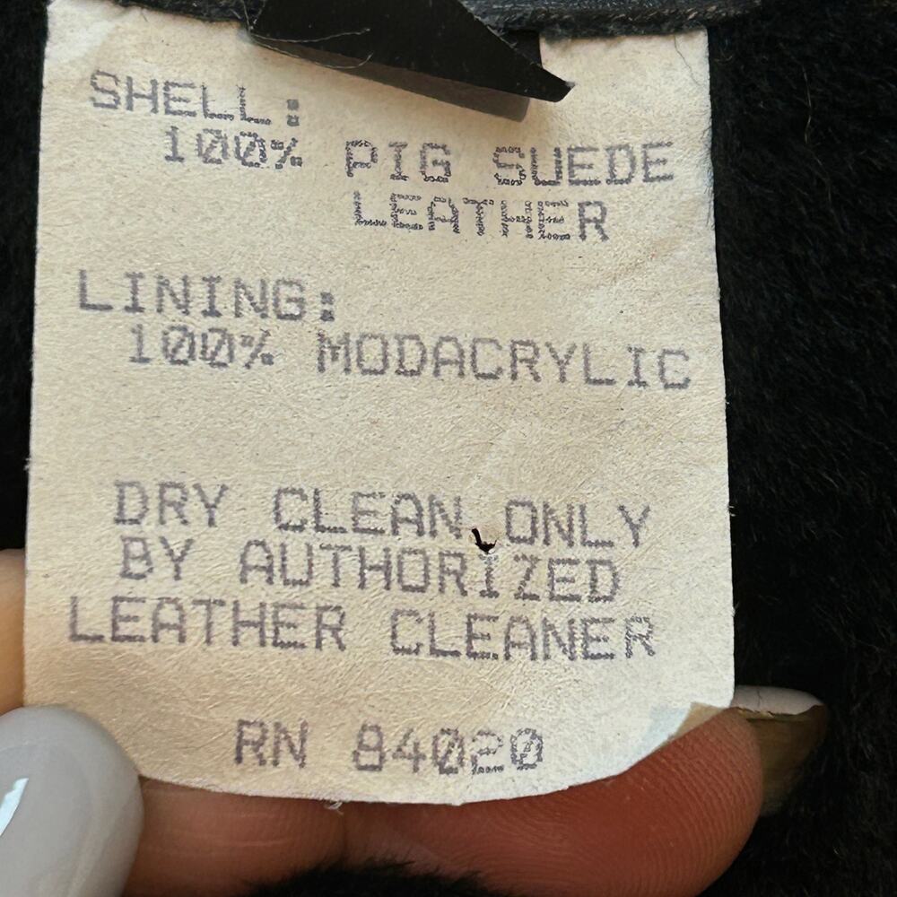 Vintage Robert Arnold Pig Suede Leather - black Knee length coat
Size med - Picture 10 of 10
